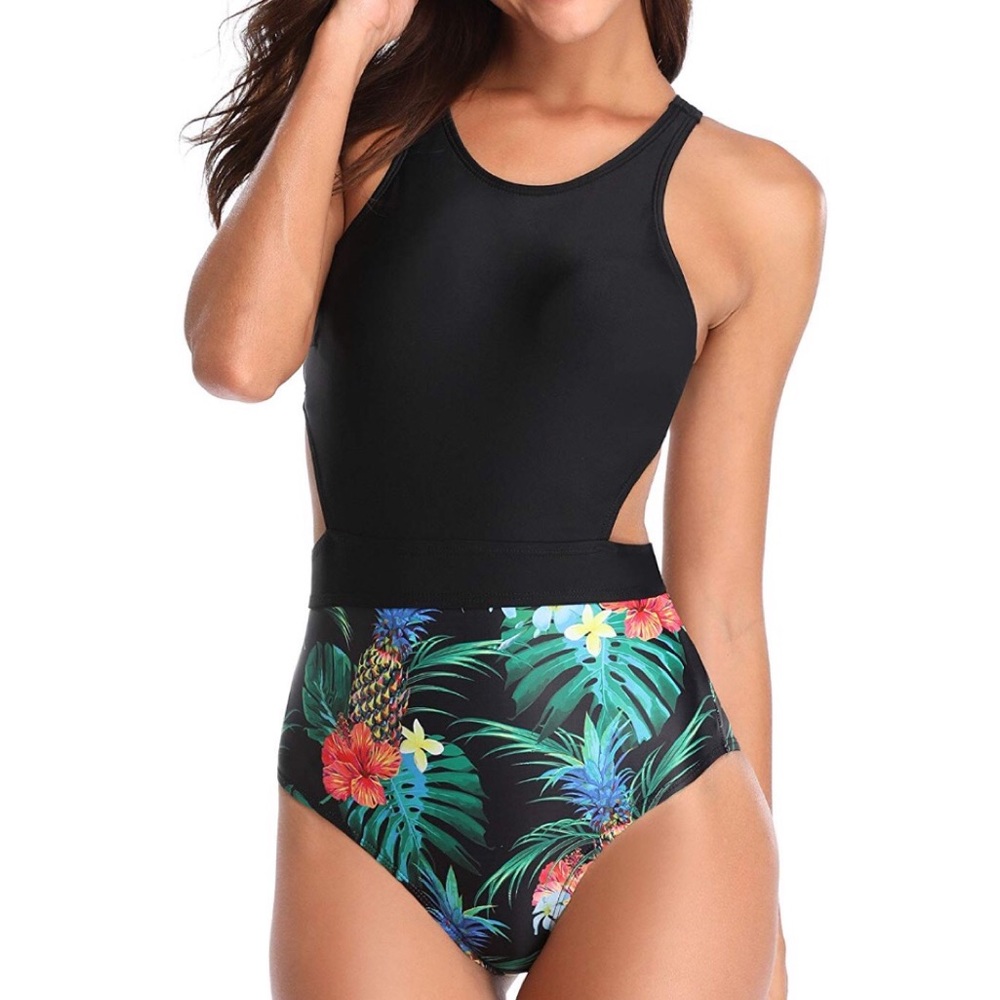 Cut out one piece swimsuit